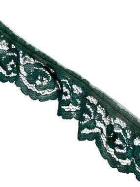 10 yards Vintage Lace Green 1" wide #414
